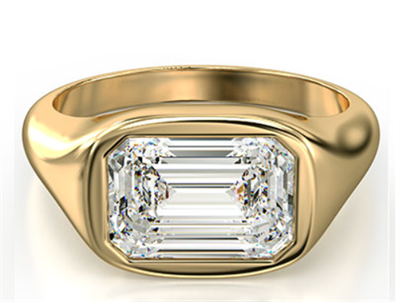 3 carat lab Emerald diamond engagement rin 3 carat lab Emerald diamond engagement rin